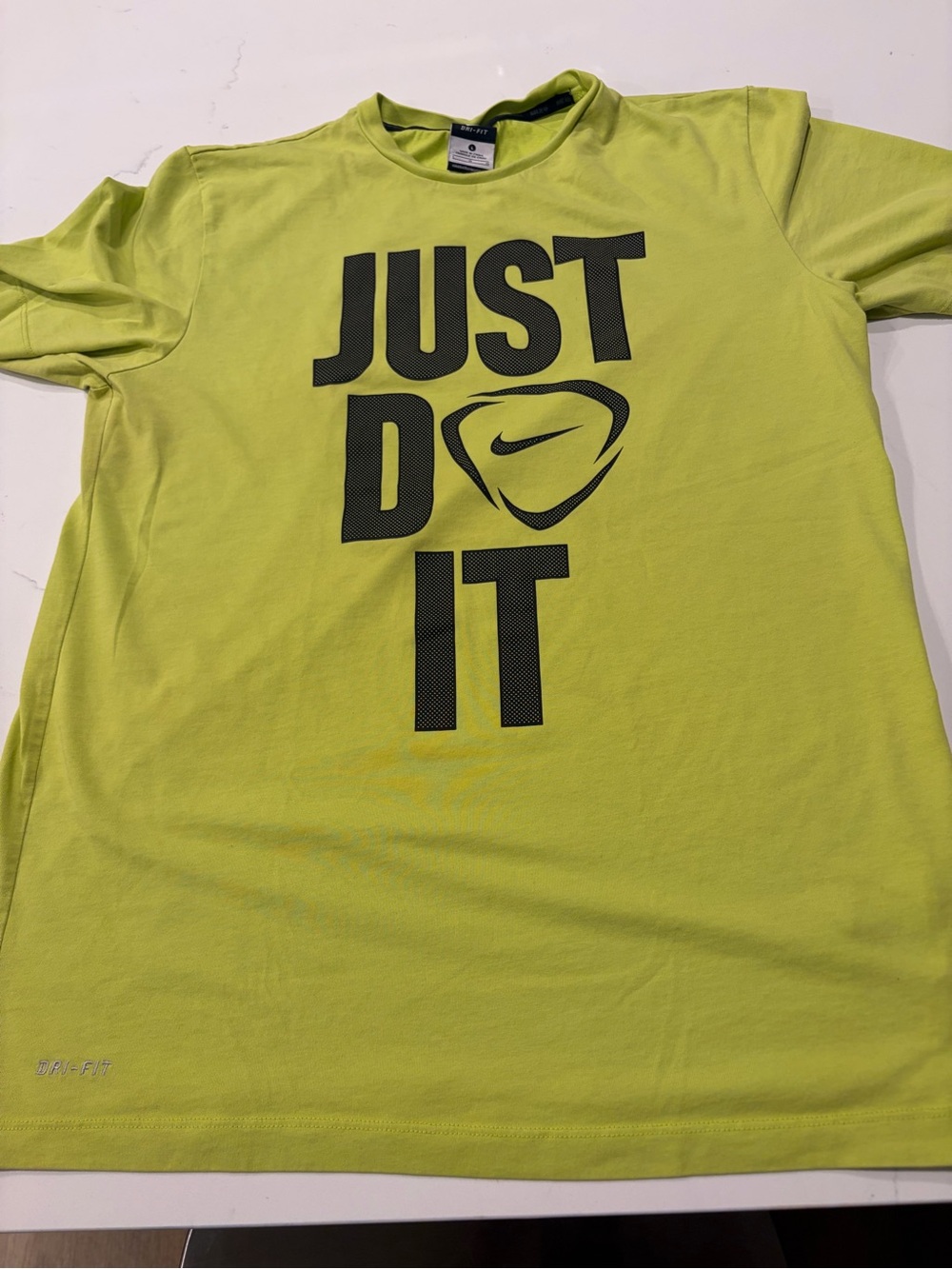 Nike Dri-Fit Men’s Short-Sleeve 'Just Do It' Tee - Neon/Black
